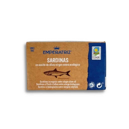 Sardina en aceite oliva bio lata 125ml Emperatriz | Dietisur
