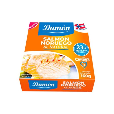 Salmon noruego al natural 160g Dumon | Dietisur