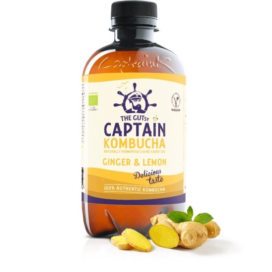 CAPTAIN KOMBUCHA ECO GINGER LEMON 1L