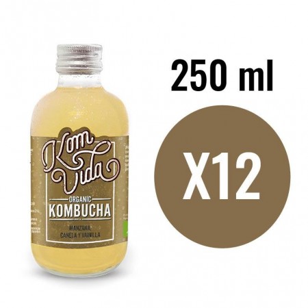 Kombucha Manzana, Canela y Vainilla Bio 12x250ml Komvida | Dietisur