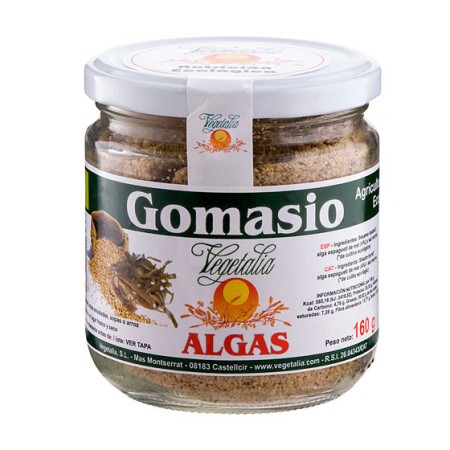 Gomasio con algas en bote de vidrio bio 160 g Vegetalia | Dietisur