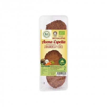 GALLETAS DE ESPELTA-AVENA ZANAHORIA COCO BIO 175 g