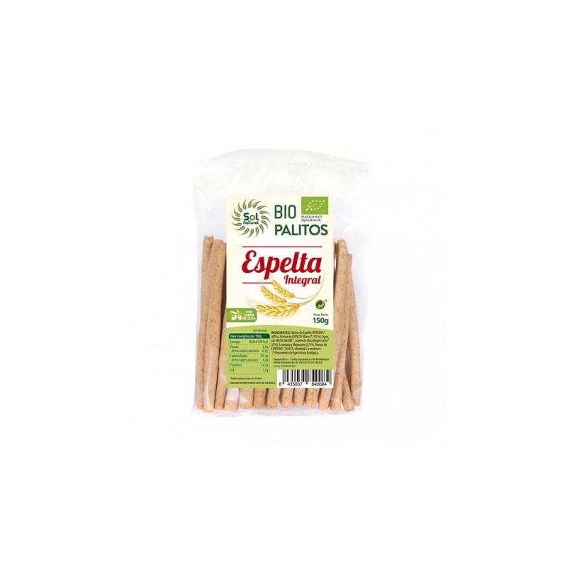 PALITOS DE ESPELTA INTEGRAL BIO 150 g