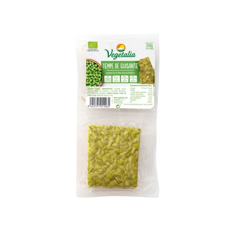 Tempe de guisantes fresco bio 2x125g Vegetalia | Dietisur