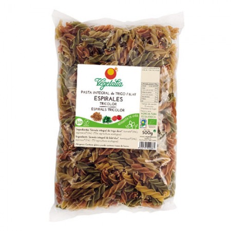 Espirales tricolor integrales bio 500 g Vegetalia | Dietisur