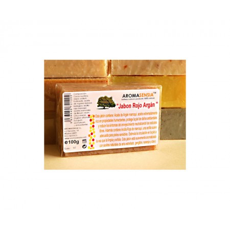 JABON DE ARGAN 100 g CON ARCILLA ROJO