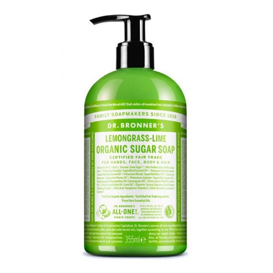 Jabon de Azucar Lemongras Lima 355ml Dr.  Bronner's