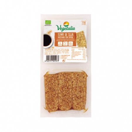 Tempe de soja macerado con tamari bio 2x85g Vegetalia | Dietisur