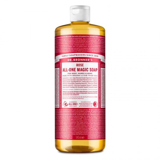 Jabon liquido rosas bio 945ml Dr. Bronner's