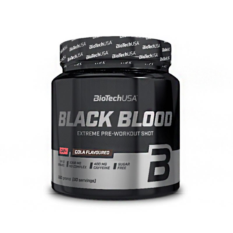 Pre-entrenamiento Black Blood CAF+ Cola 300g BiotechUSA | Dietisur