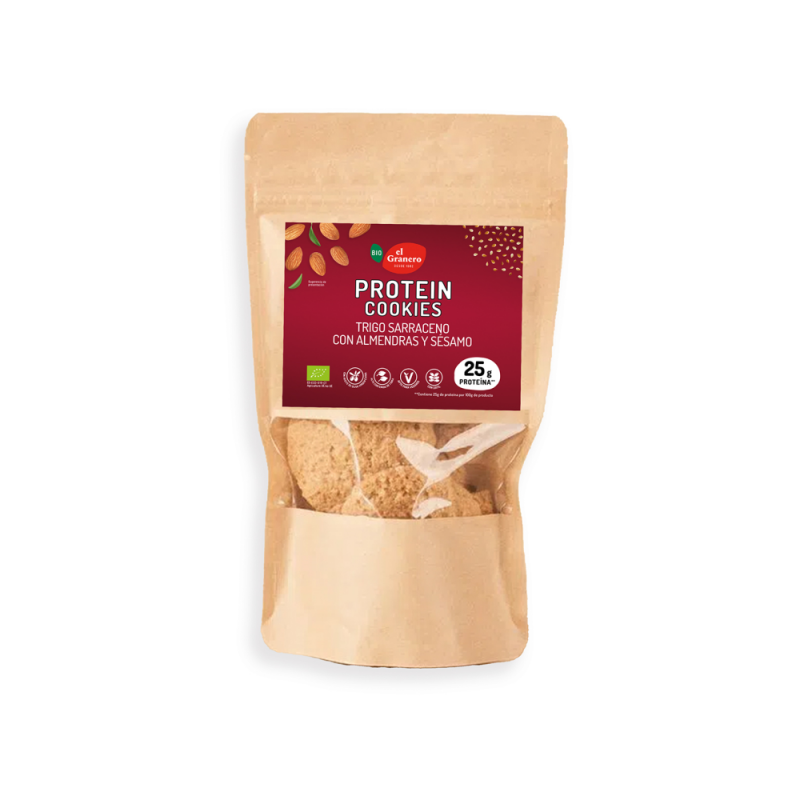 COOKIES PROTEIN ALMENDRA Y SESAMO BIO 130 g