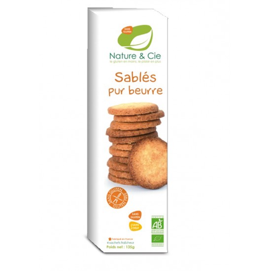 GALLETAS DE MANTEQUILLA SIN GLUTEN BIO 135 g