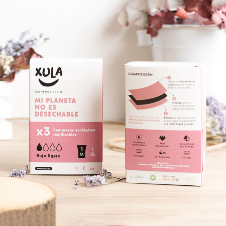 PACK 3 COMPRESAS REUTILIZABLES FLUJO LIGERO L-XL