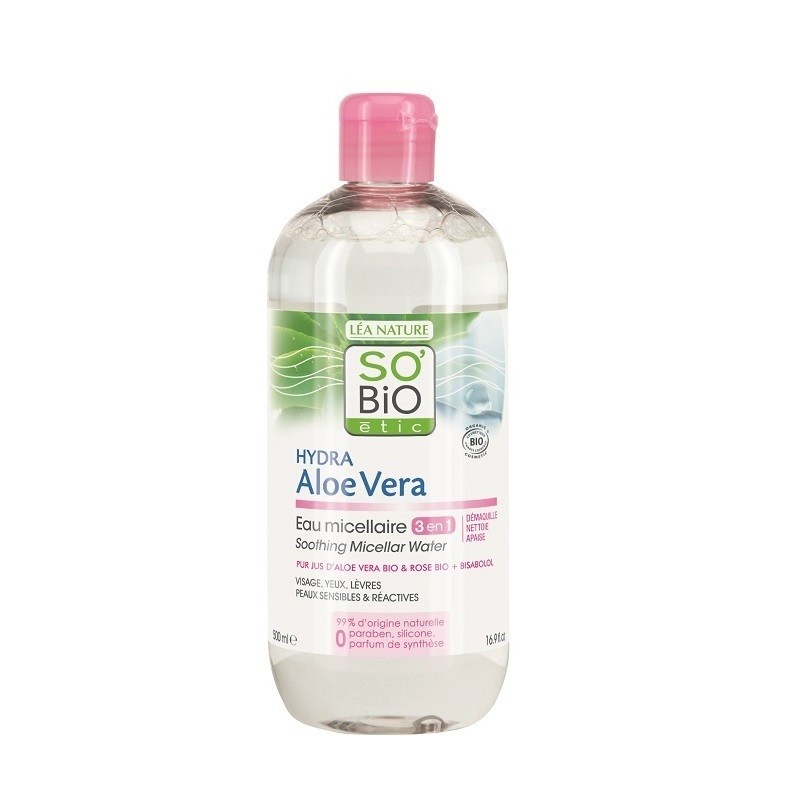 AGUA MICELAR CALMANTE ALOE VERA & ROSAS BIO 500 ml