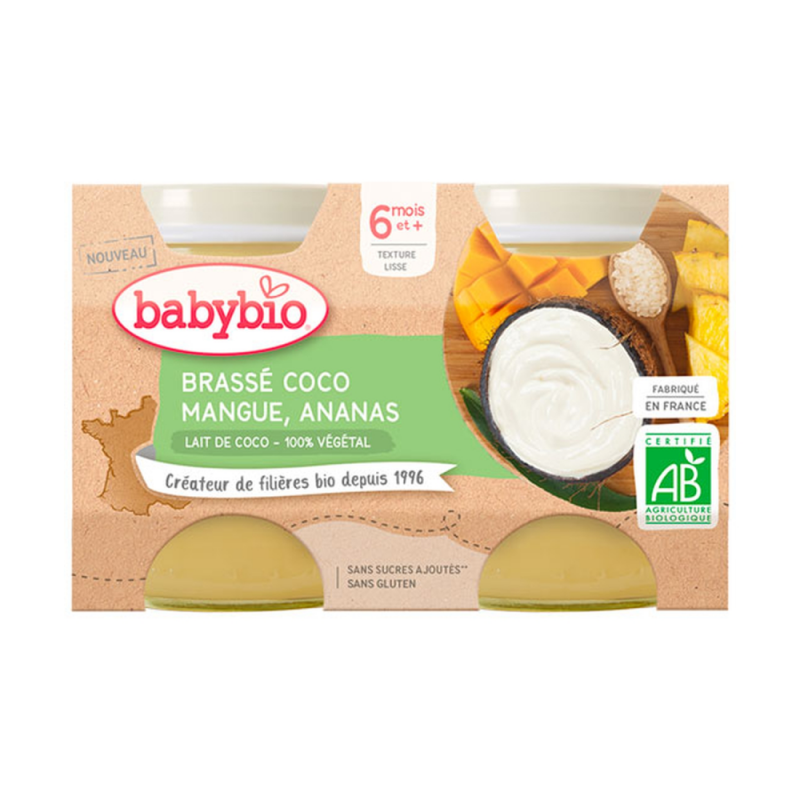 BABYBIO YOGUR COCO MANGO PIÑA 2X130 g