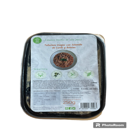 TALLARINES KONJAC CON SOLOMILLO TERNERA Y BOLETUS