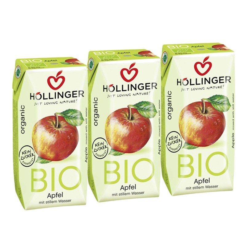 Zumo de Manzana Bio 3x200ml Hollinger | Dietisur