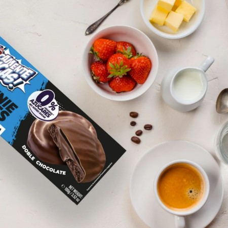 Galletas de Brownie doble chocolate 128g Dumon | Dietisur