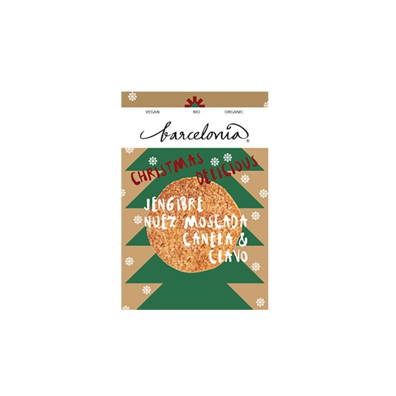 Cookies veganas jengibre, nuez moscada, canela y clavo (Navidad) 10x50g Bio Barcelonia