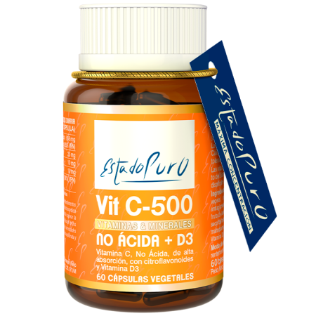 ESTADO PURO VITAMINA C 500 NO ACIDA+VIT D3 60 Vcap