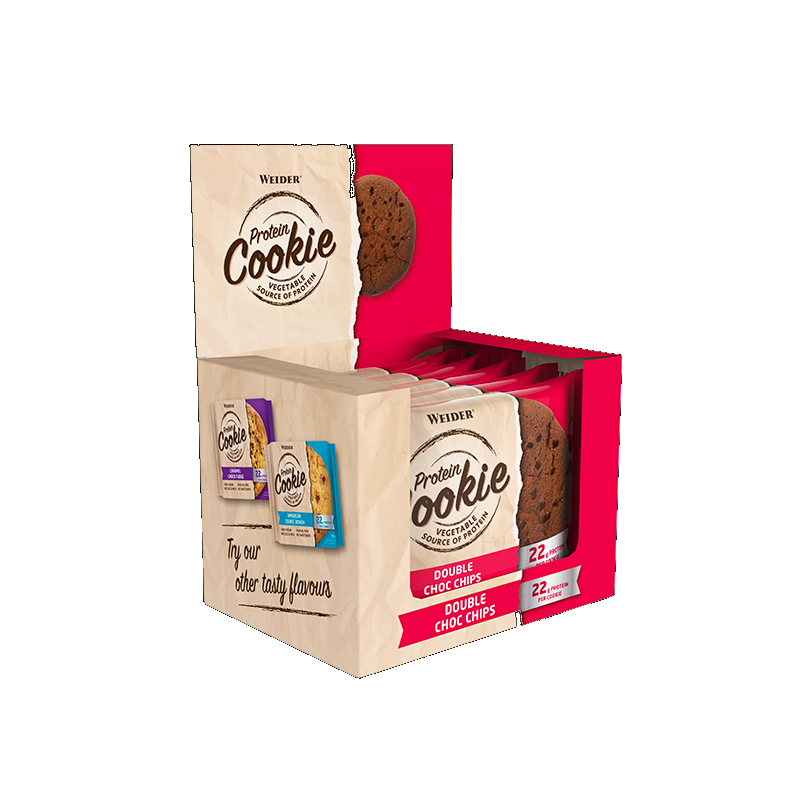 CAJA 12 UD. PROTEIN COOKIE DOBLE CHOCO CHIP 90 g