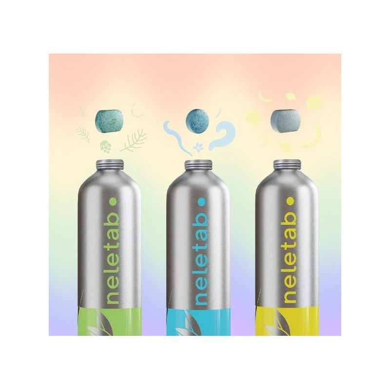 NELETAB PACK 3 BOTELLAS aluminio + 3 PASTILLAS