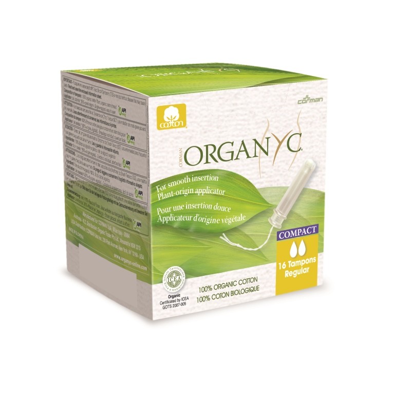 TAMPONES REGULAR APLICADOR COMPACT ORGANYC 16 U