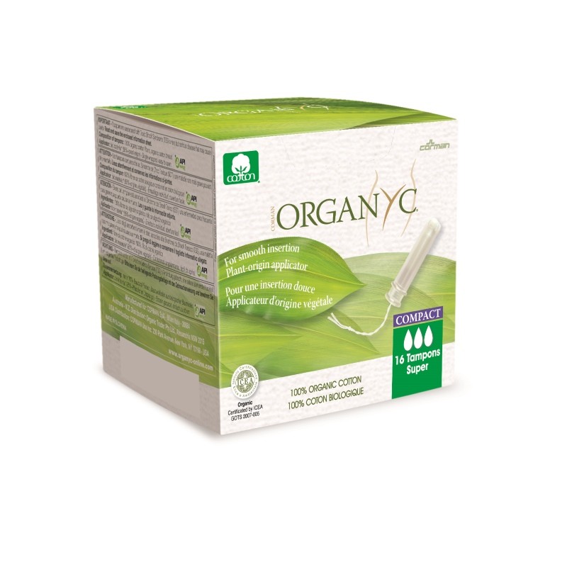 TAMPONES SUPER APLICADOR COMPACT ORGANYC 16 U