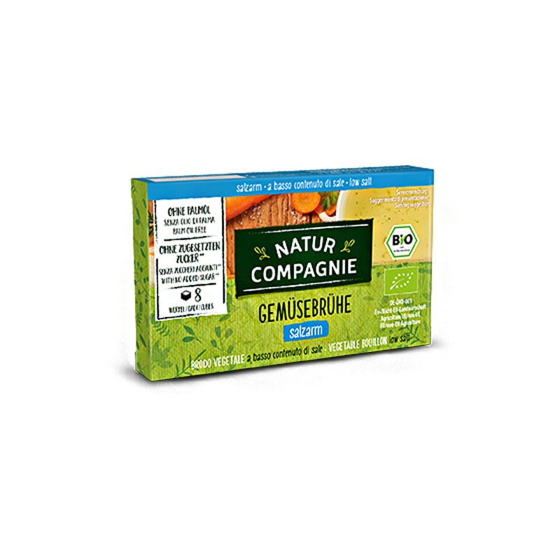 Caldo Vegetal Bajo en Sal S/A pastillas NATUR COMPAGNIE
