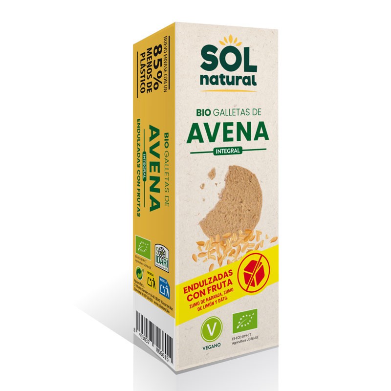 GALLETAS DE AVENA Y AGAVE BIO 175 g