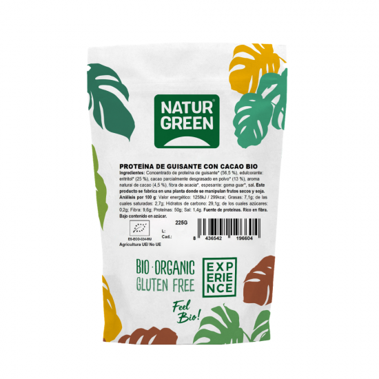 PROTEINA GUISANTE CACAO BIO 225 Gramos