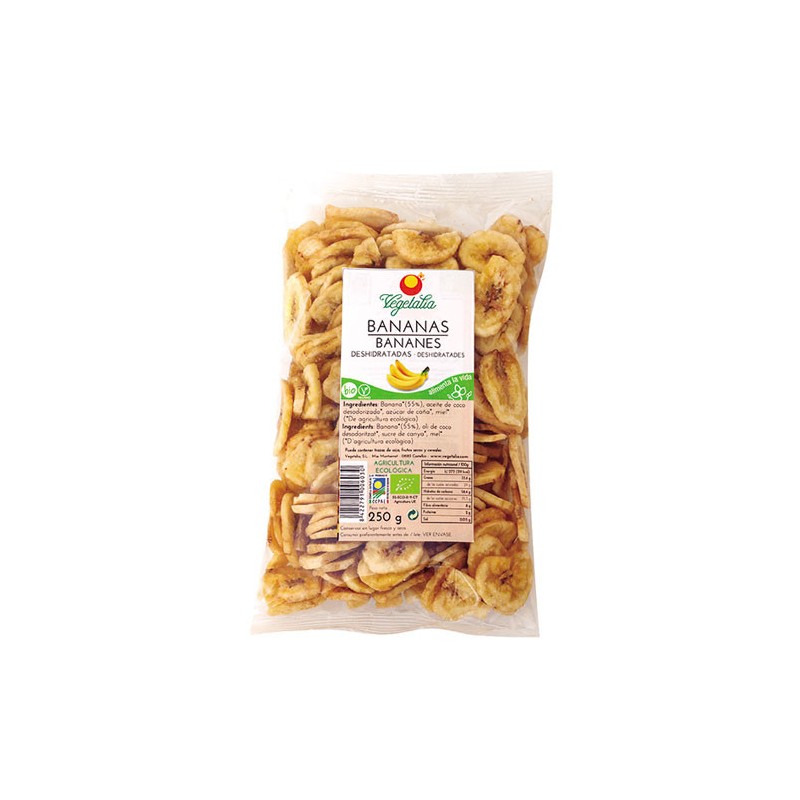 Banana chips deshidratadas ccpae bio 250 g Vegetalia | Dietisur