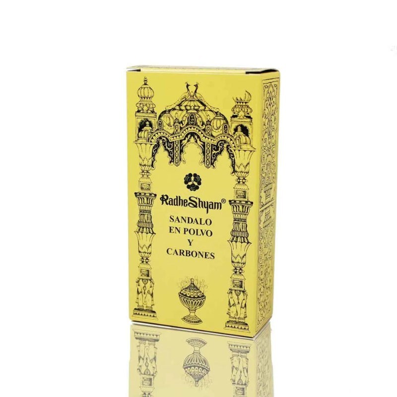 INCIENSO SANDALO EN POLVO Y CARBONES RADHE 100 GR