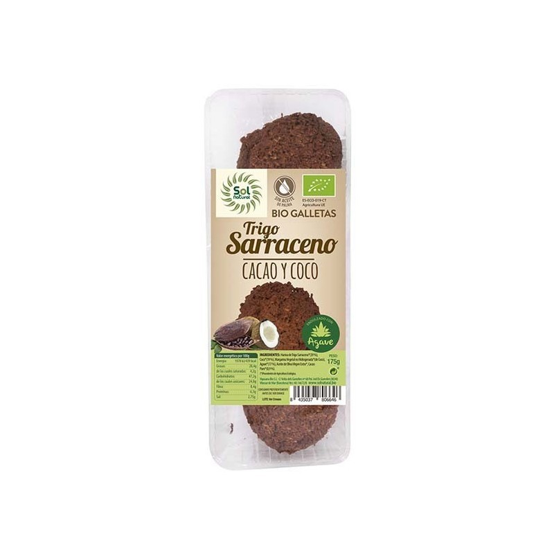 GALLETAS DE T.SARRACENO COCO-CACAO BIO 175 g