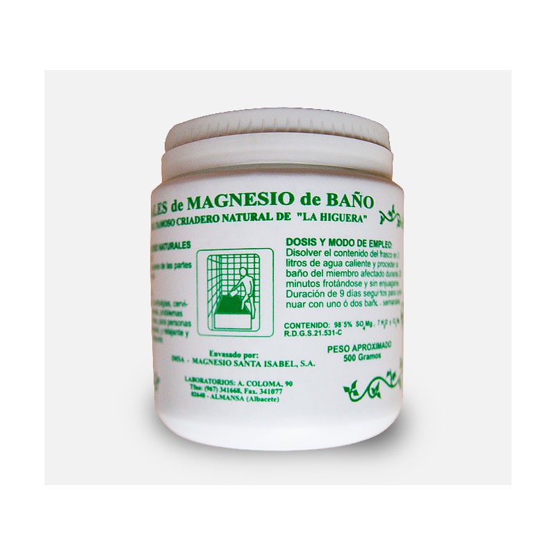 Sales de magnesio bote de 500 g Santa Isabel | Dietisur