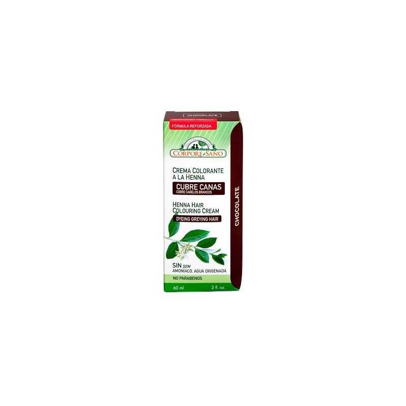 CREMA CUBRE CANAS HENNA CHOCOLATE C.SANO