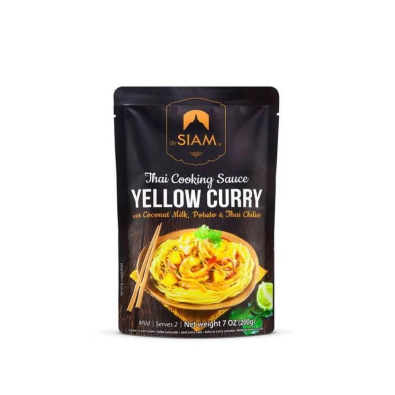 Salsa de curry amarillo con vegetales 200g deSIAM | Dietisur