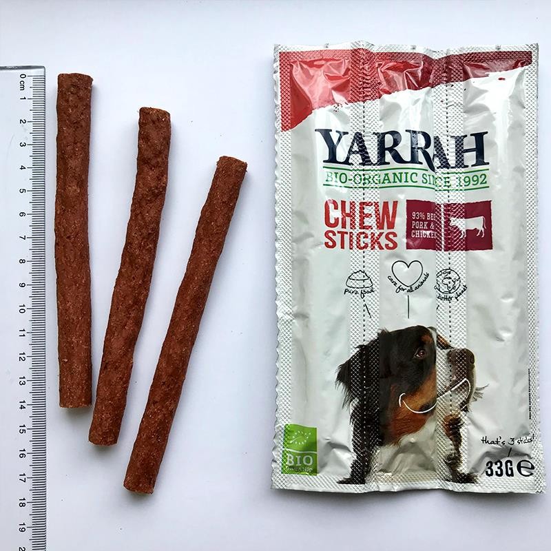Sticks masticables para perros de ternera y algas bio 33g Yarrah | ...