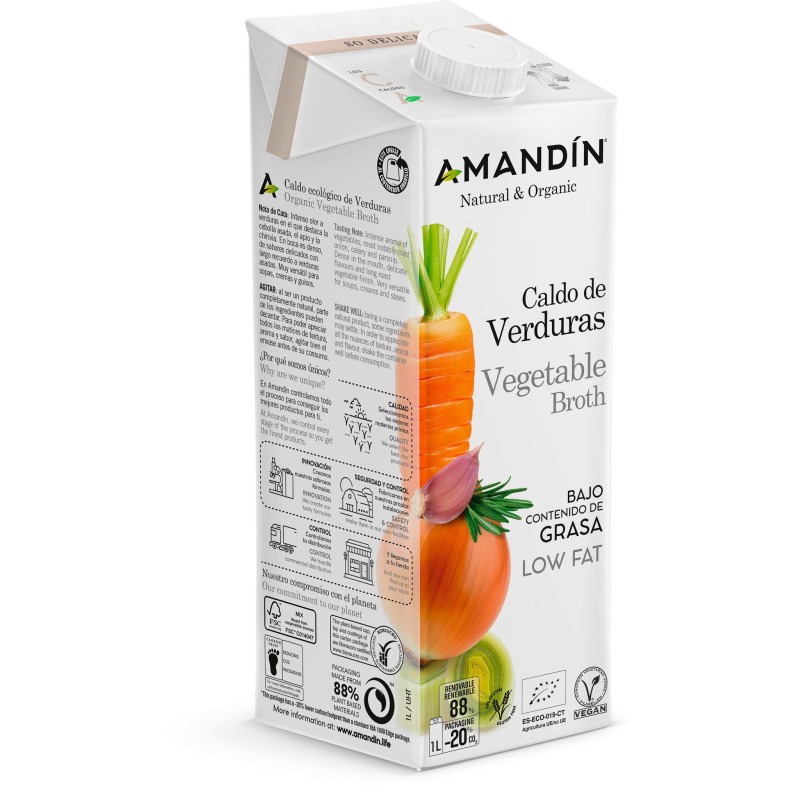 CALDO DE VERDURAS ECO 1L AMANDIN