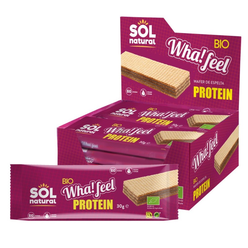Whafeel Snack espelta Proteina Bio 20x30g Sol Natural