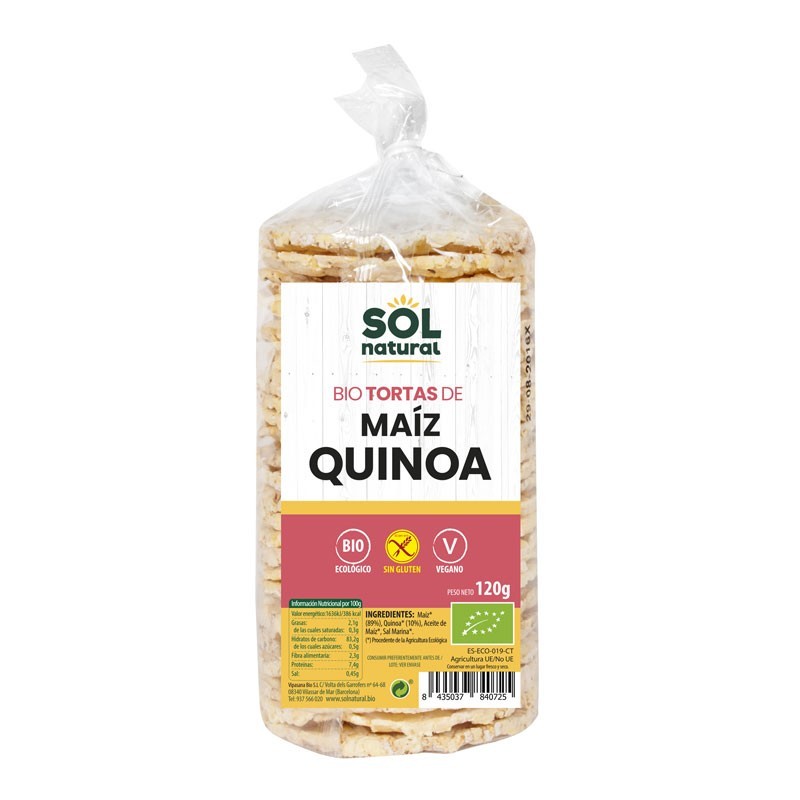 TORTAS DE MAIZ CON QUINOA BIO SIN GLUTEN 120 g