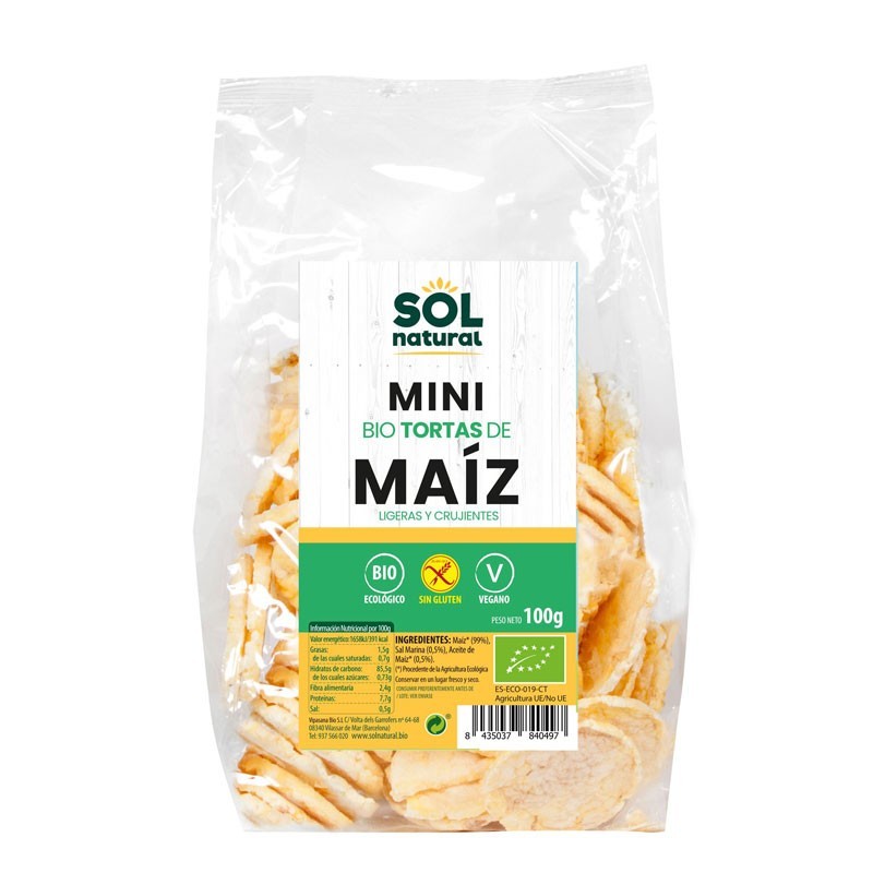 MINI TORTITAS DE MAIZ BIO SIN GLUTEN 100 g