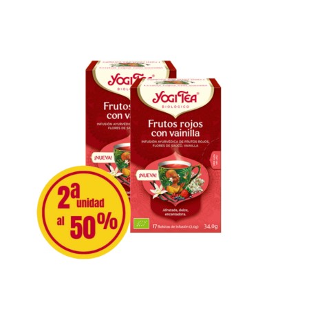 Yogi Tea Frutos Rojos 2ª unidad al 50% 17 filtros BIO