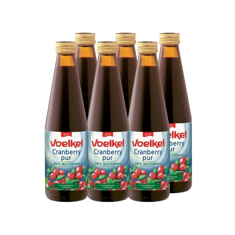Zumo de arandano rojo puro bio 6x330ml Voelkel | Dietisur