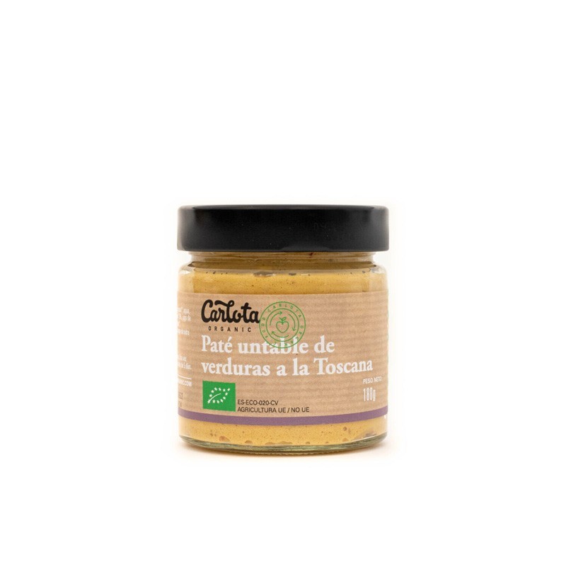 Pate de verdura a la toscana Bio 180g Carlota Organic | Dietisur