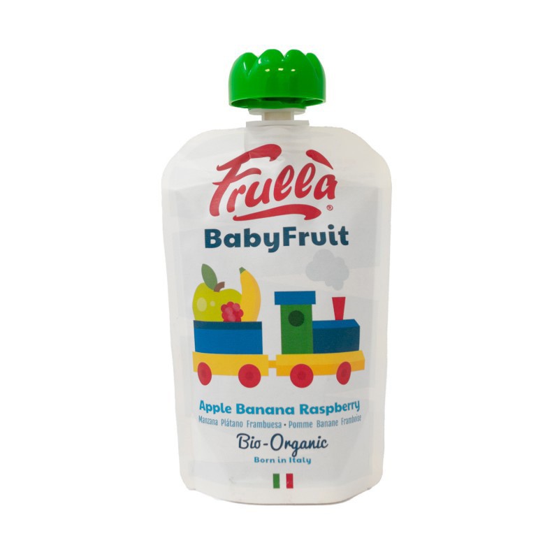Pure Manzana, Platano y Frambuesa bio (caja 10u) Baby 100g Frulla |...
