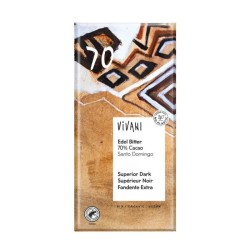 Chocolate negro superior 70% Santo Domingo bio 80g Vivani