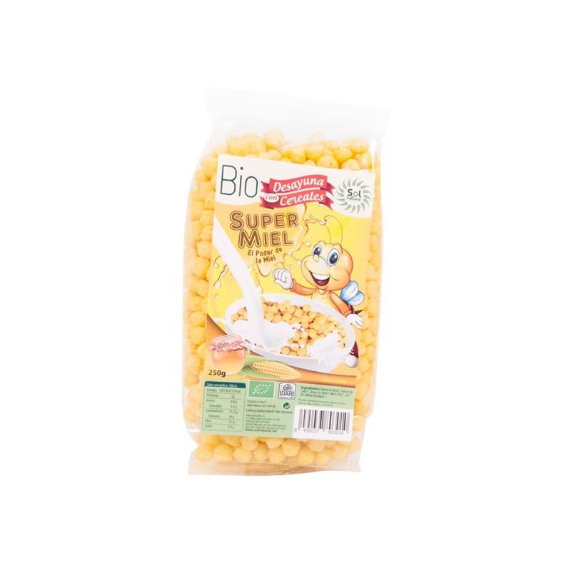 Cereales Bolitas de maiz super miel bio 250g Sol Natural | Dietisur
