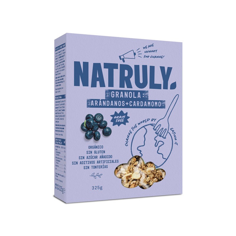 Granola de arandanos y Cardamomo Bio 325g Natruly | Dietisur