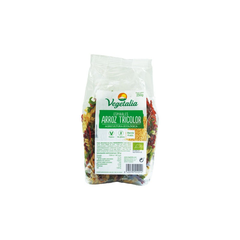 Espirales de Arroz Tricolor Bio 500g Vegetalia
